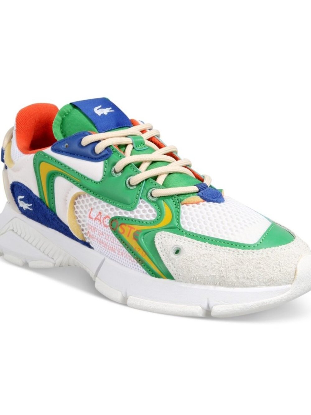Lacoste Men's L003 Neo Textile Color Pop Sneakers White Blue 8 M